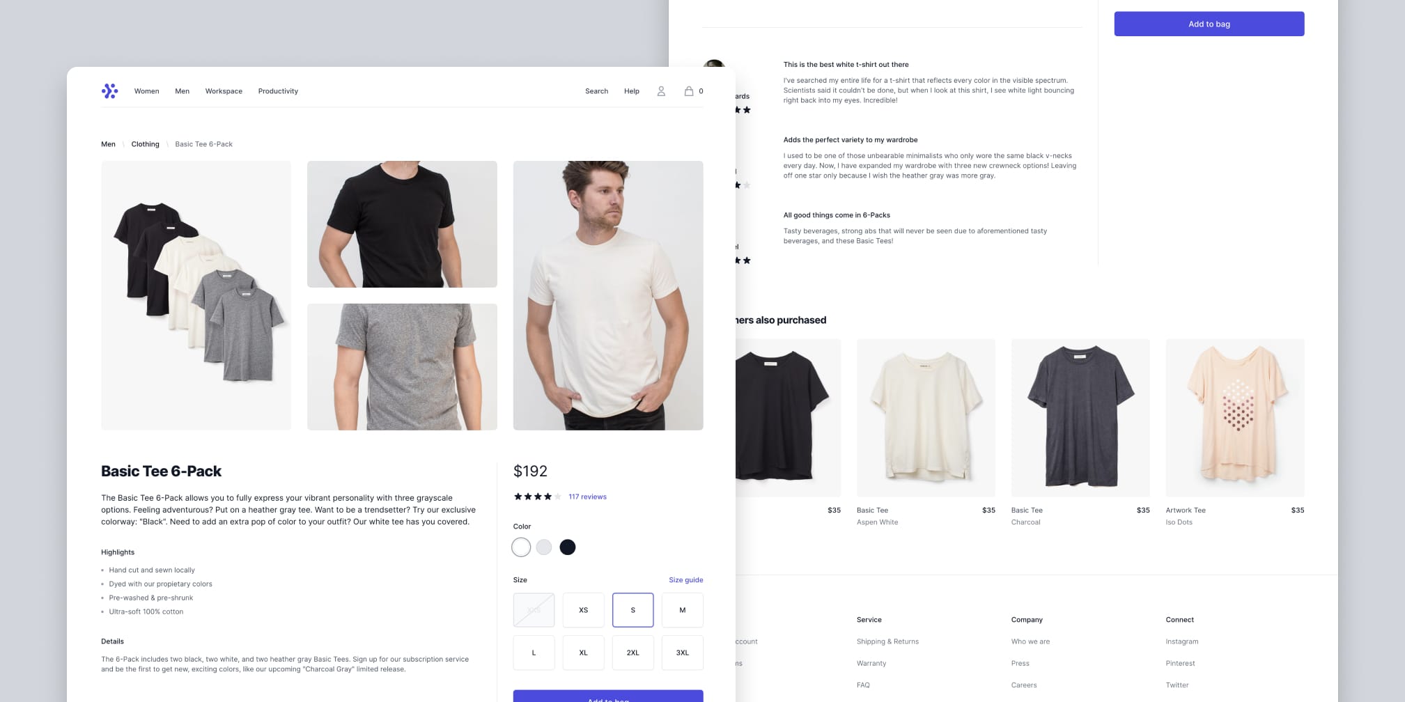 Preview one of the new product page examples